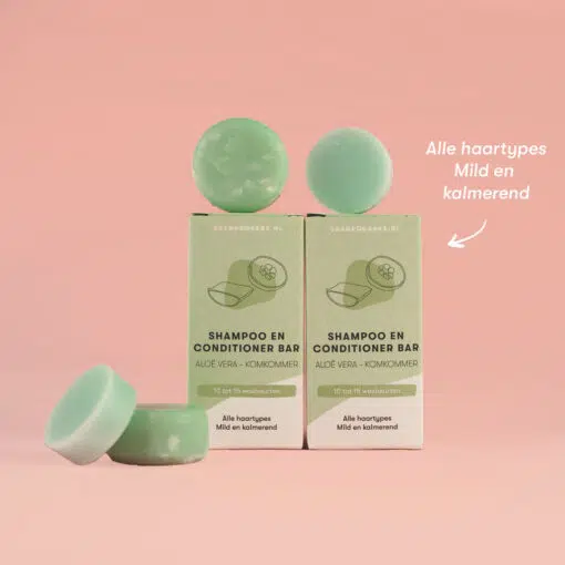 Mini Shampoo & Conditioner Bar Aloë Vera – Komkommer